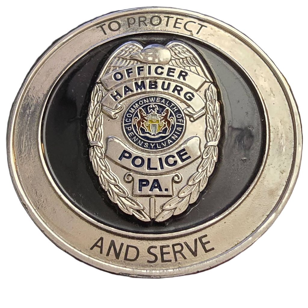 Hamburg Police Department Challenge Coin — front