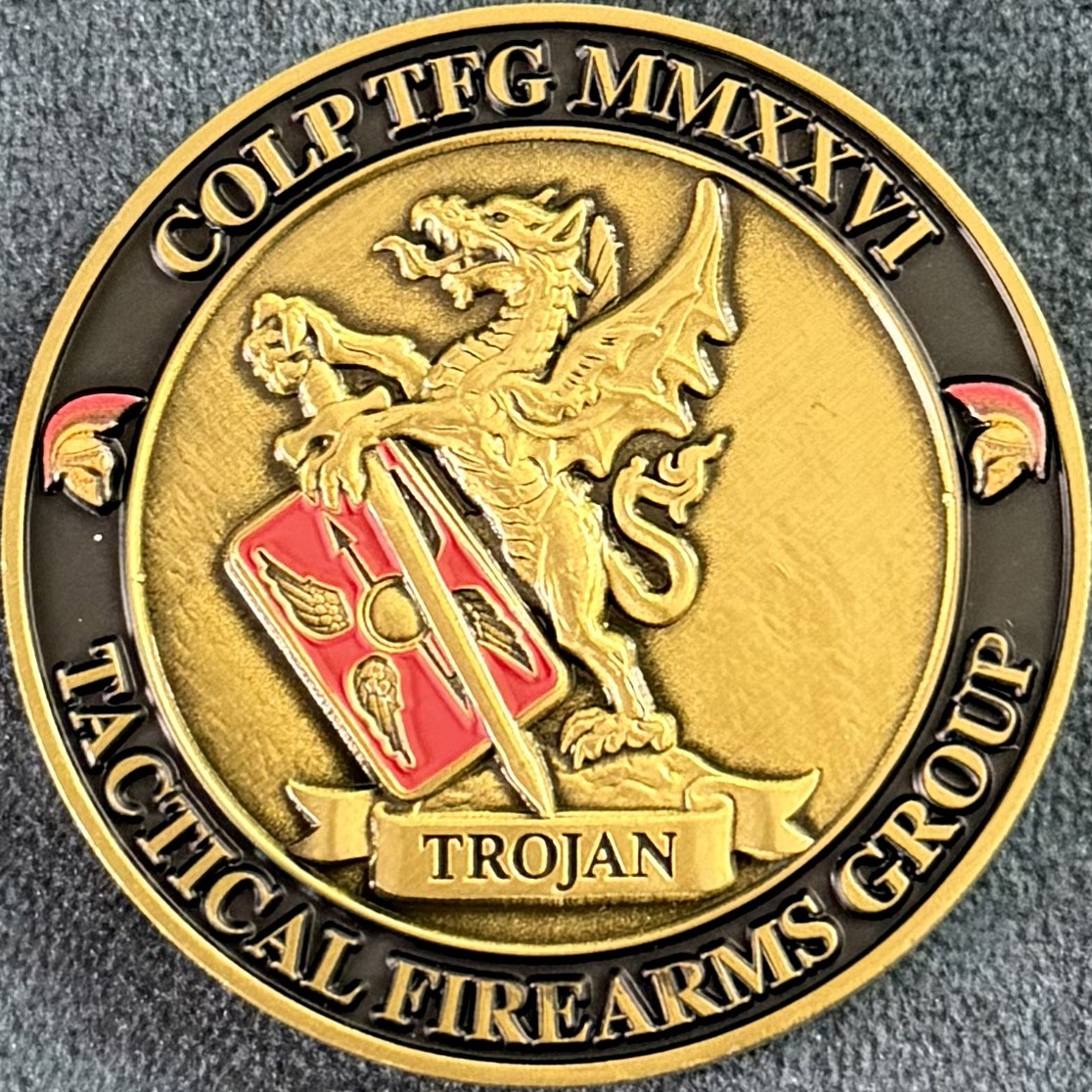 City of London Police Tactical Firearms Group Challenge Coin — back
