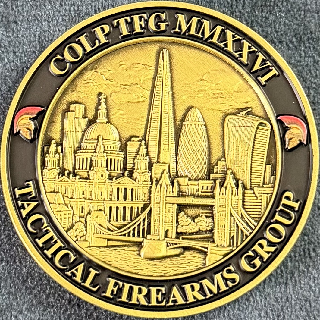 City of London Police Tactical Firearms Group Challenge Coin — front