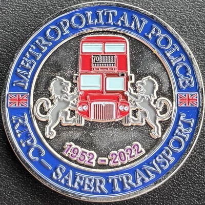 Metropolitan Police RTPC - Safer Transport Team The Queen’s PlatinumJubilee Challenge Coin - Blue