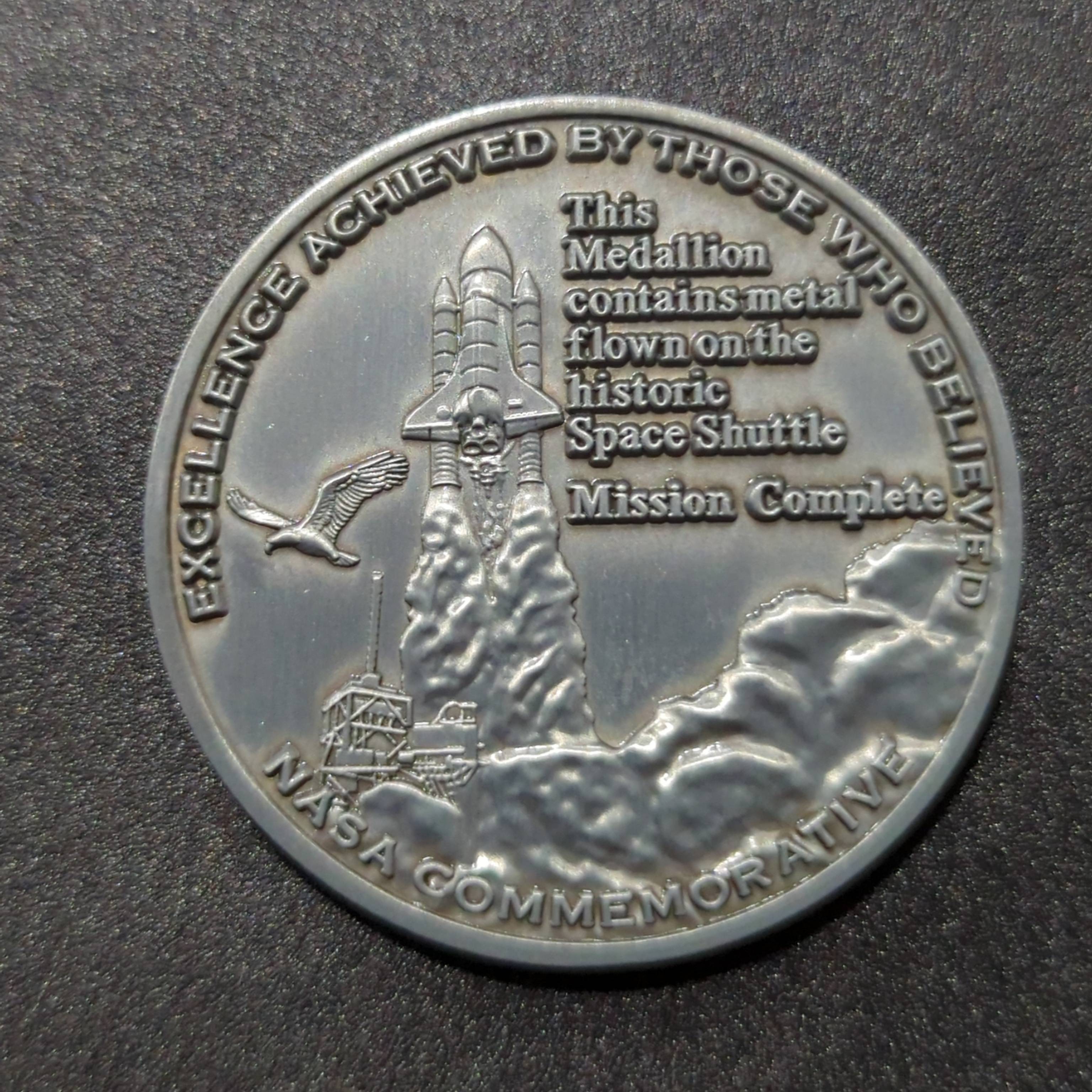 Space Shuttle Commemorative — back