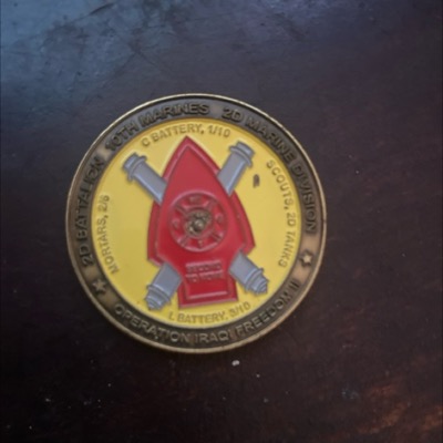 Echo Battery / 2nd Battalion, 10th Marines Iraq Coin