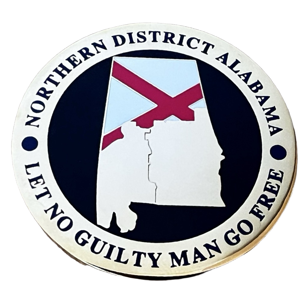 Northern District Alabama U.S. Marshal Challenge Coin — back