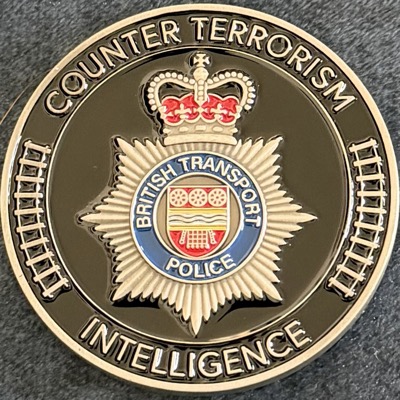 British Transport Police Special Branch Counter Terrorism Intelligence Challenge Coin