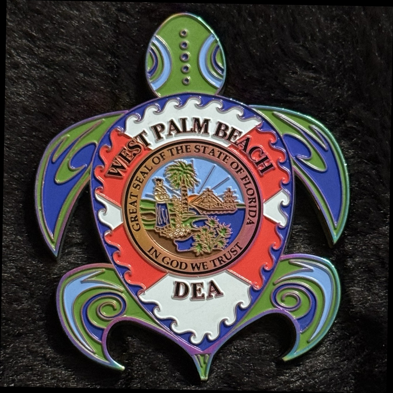 DEA West Palm Beach District Office Turtle (Oil Slick Variant) — back