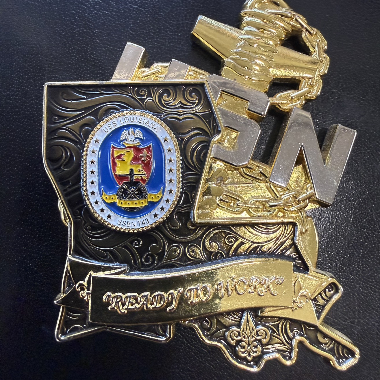 USS Louisiana SSBN 743 Blue CPOA — front