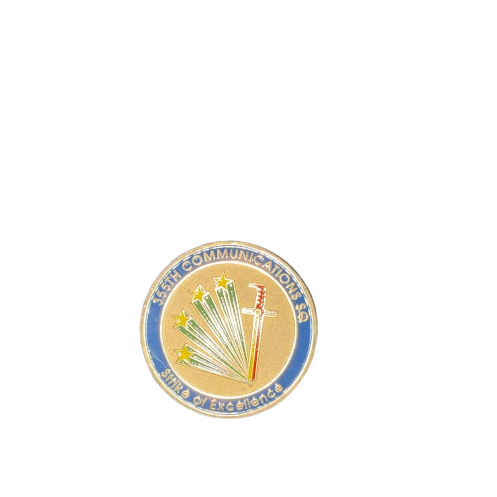 355th CS commander coin — back
