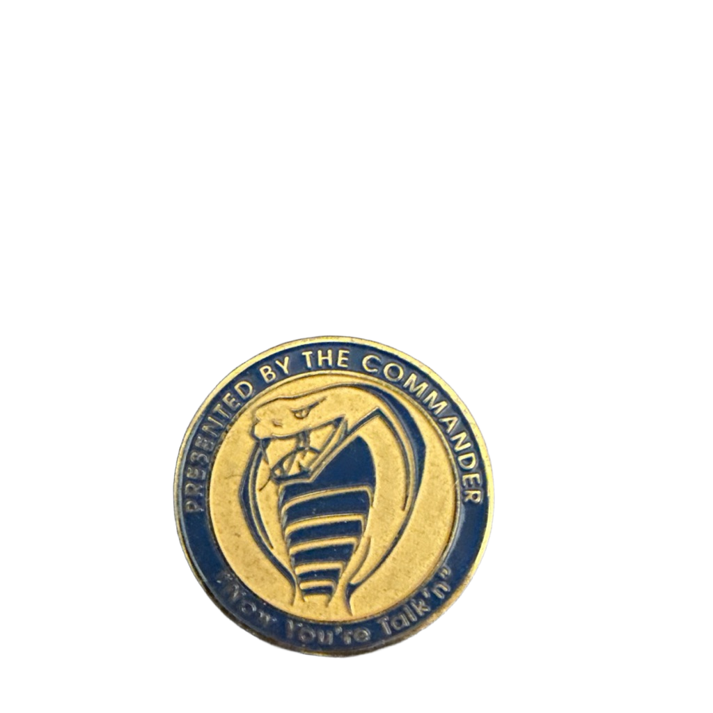 355th CS commander coin — front