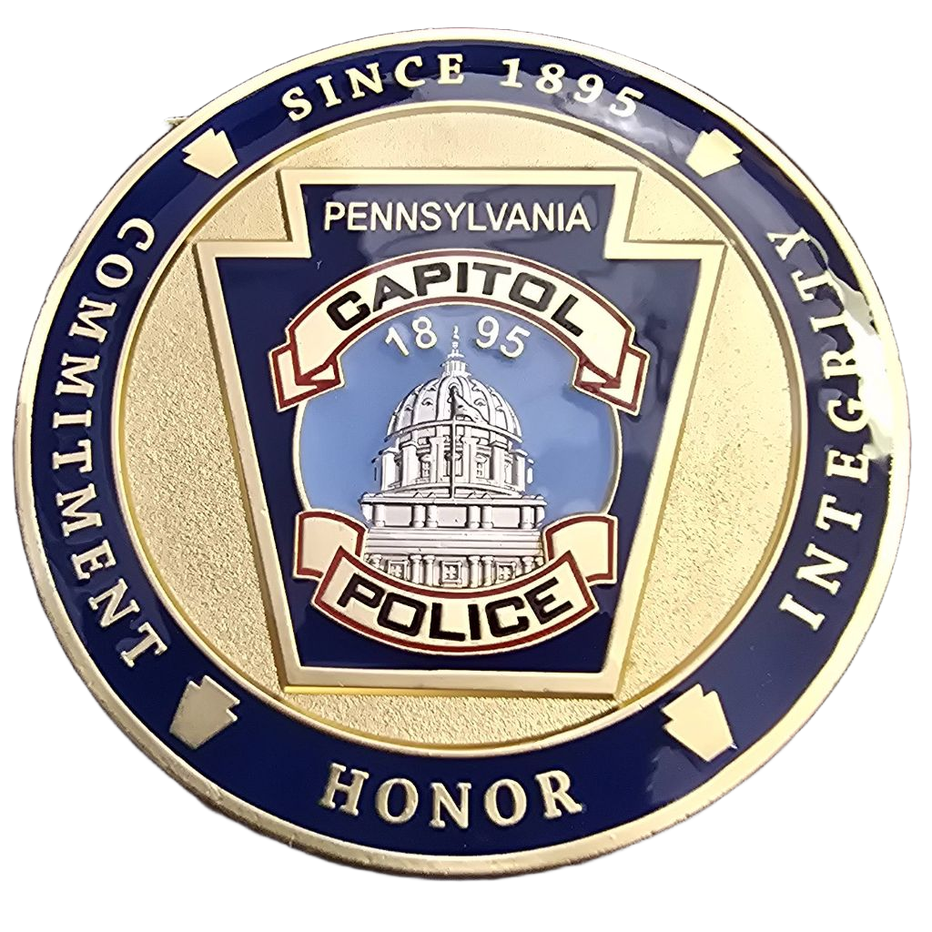 Pennsylvania Capitol Police Officer Challenge Coin — back