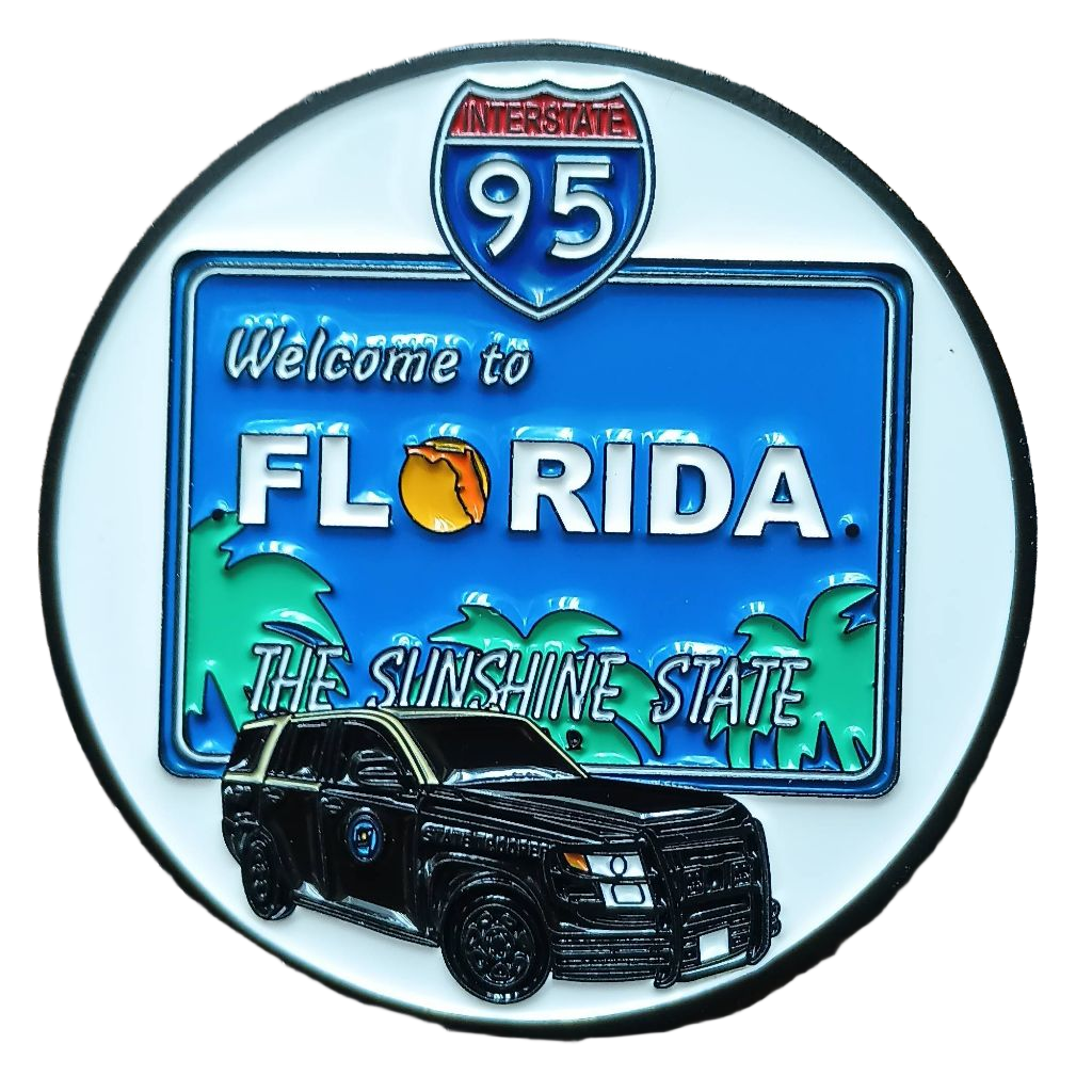 Florida Highway Patrol Troop L CIU Challenge Coin — back