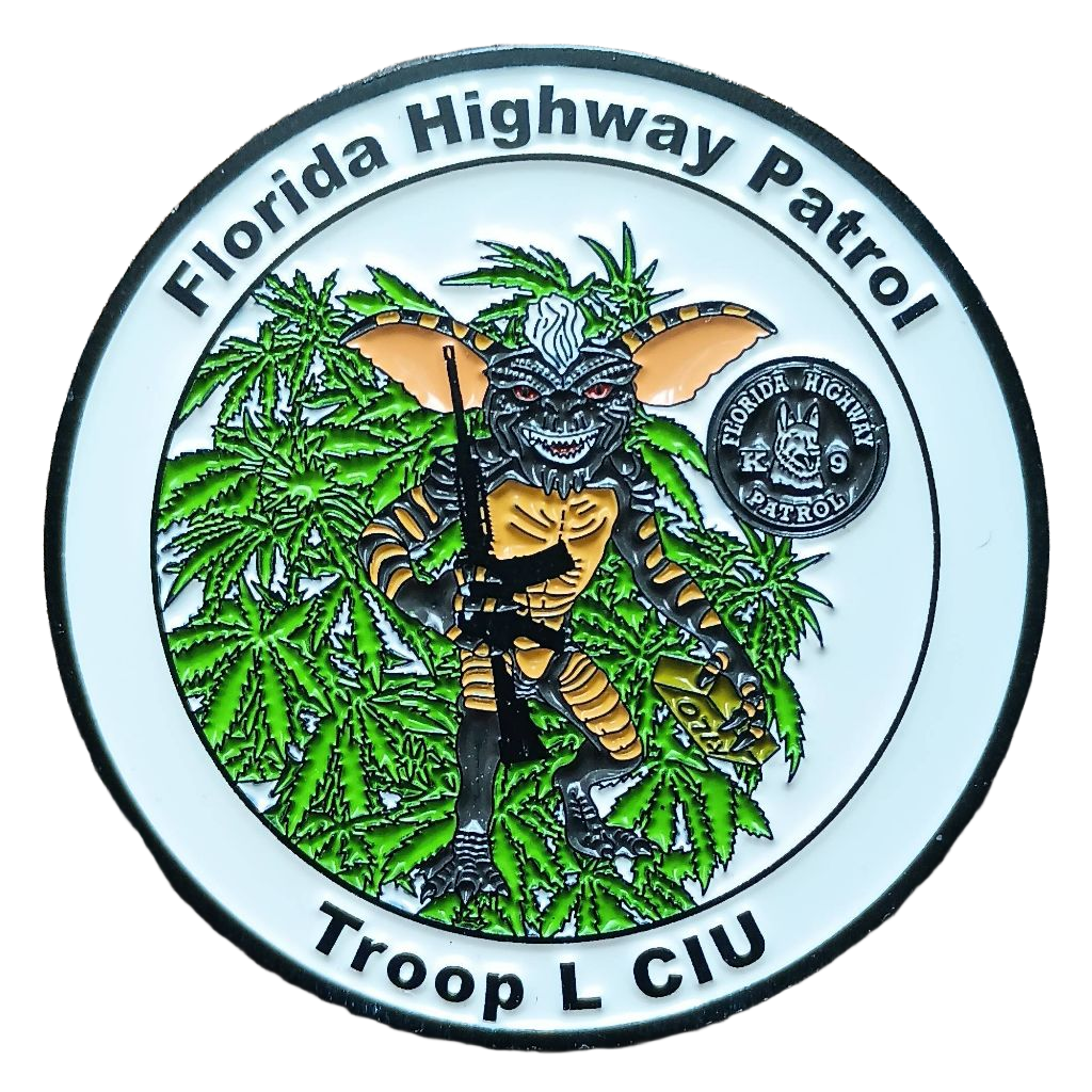 Florida Highway Patrol Troop L CIU Challenge Coin — front