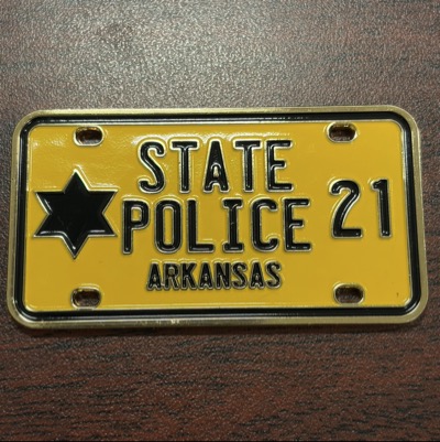 Arkansas State Police Memorial License Plate