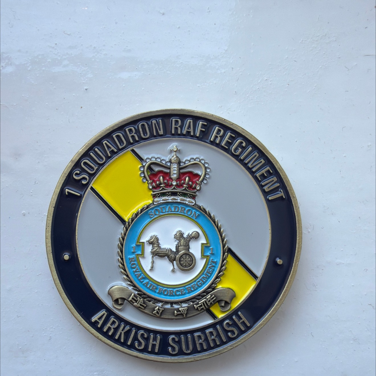 1 Sqn Commanders coin — back