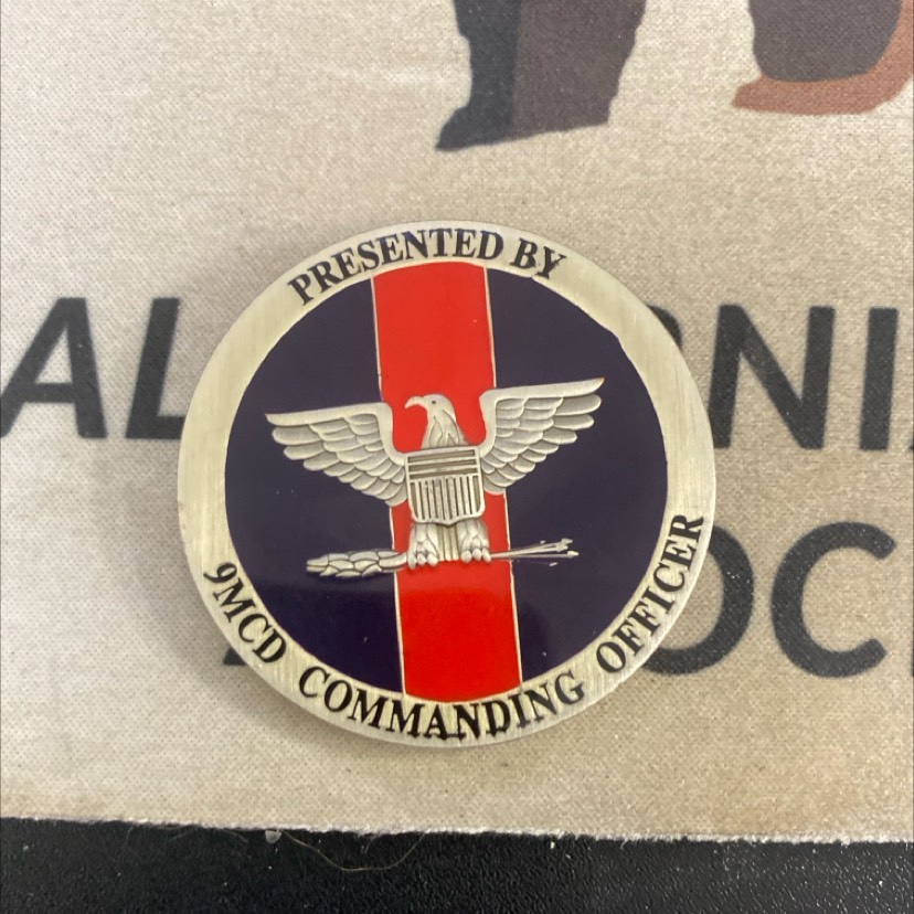 USMC 9th Marine Corps Recruiting District Commanding Officer Presentation Coin — back