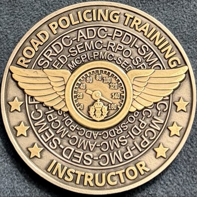 Scottish Police College Road Policing Training Instructor Challenge Coin