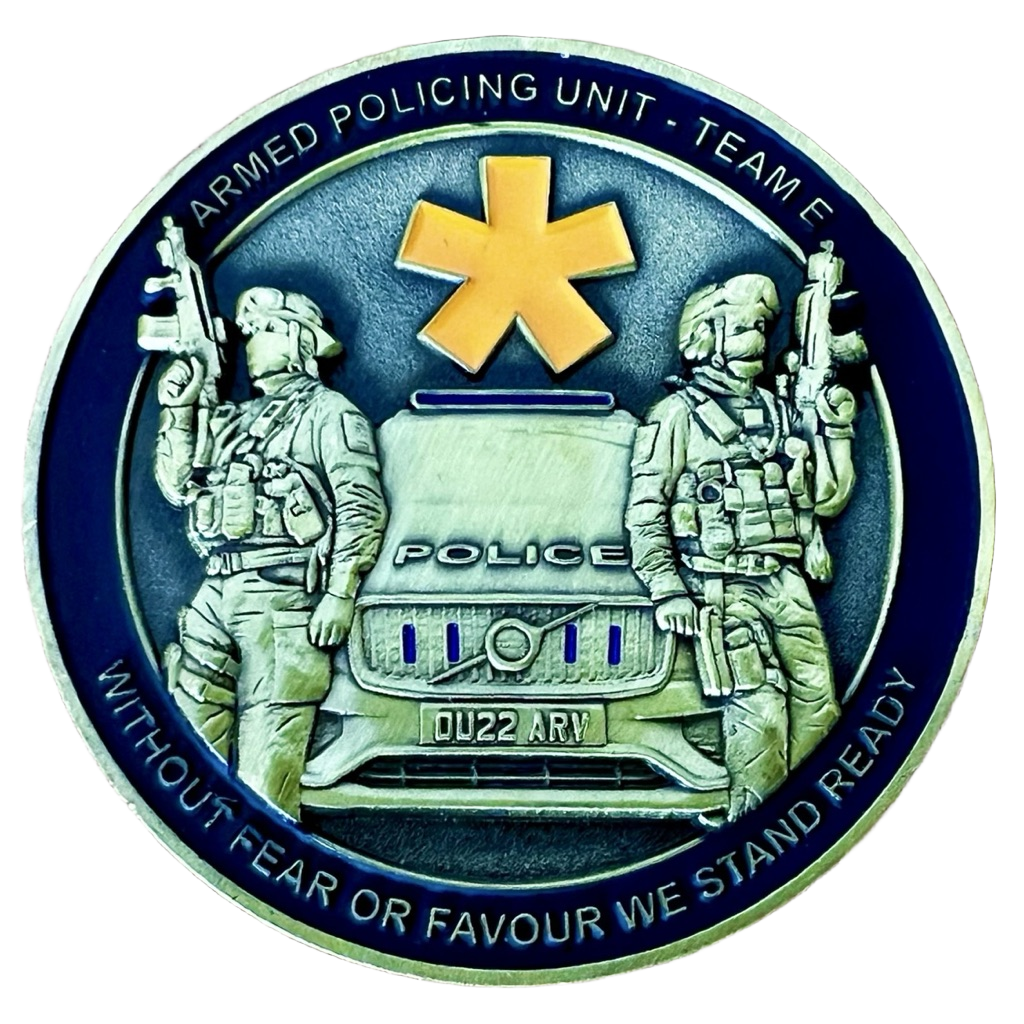 Armed Policing Unit - Team E Challenge Coin — front