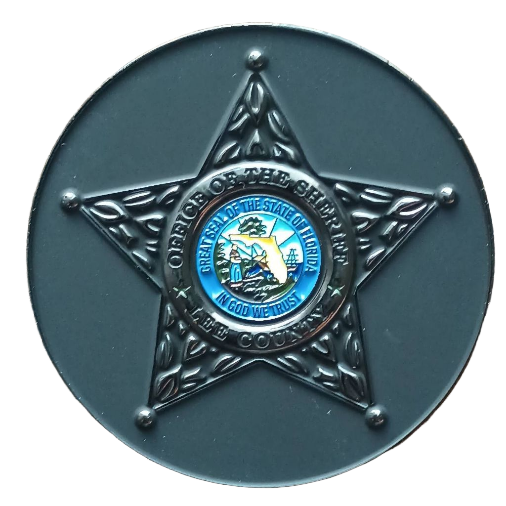 Lee County Sheriff's Office Tactical Narcotics Unit Challenge Coin — back