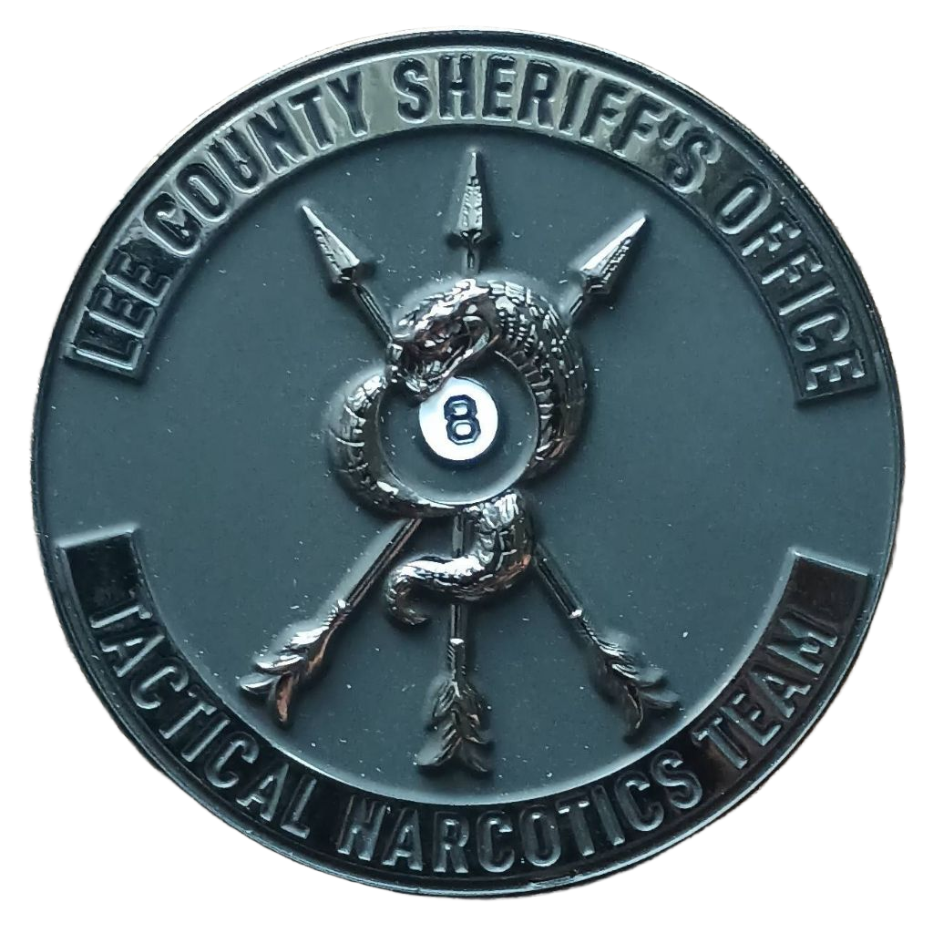 Lee County Sheriff's Office Tactical Narcotics Unit Challenge Coin — front