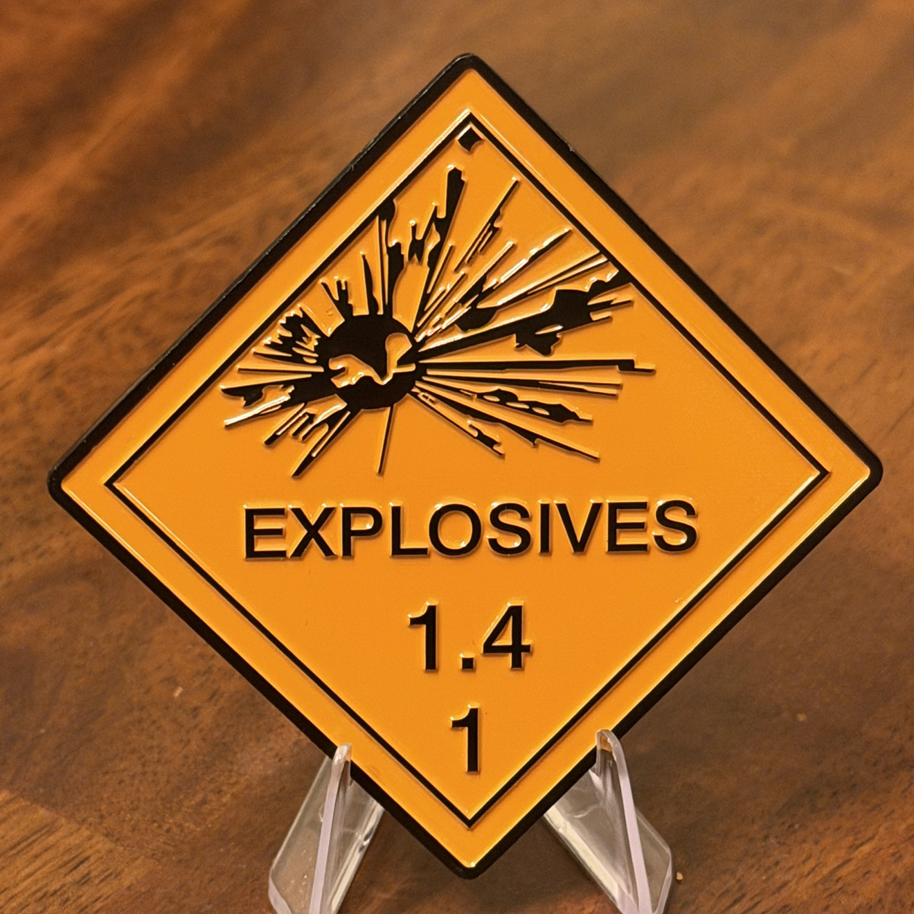 Detroit Bomb Squad Explosive Placard — back