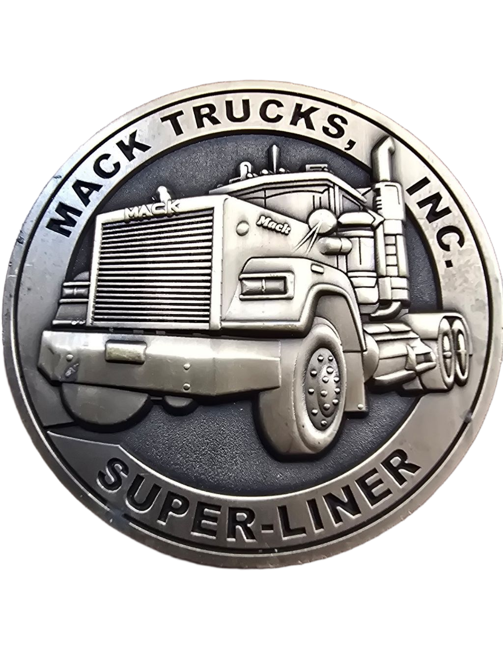 Mack trucks Inc superliner challenge coin — back