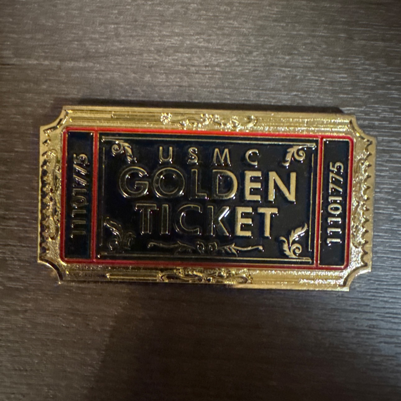 USMC 250th Ball Ticket — front