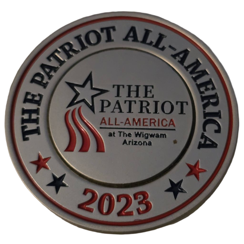 The Patriot All-America & The Thunder Bolt Challenge Coin — front