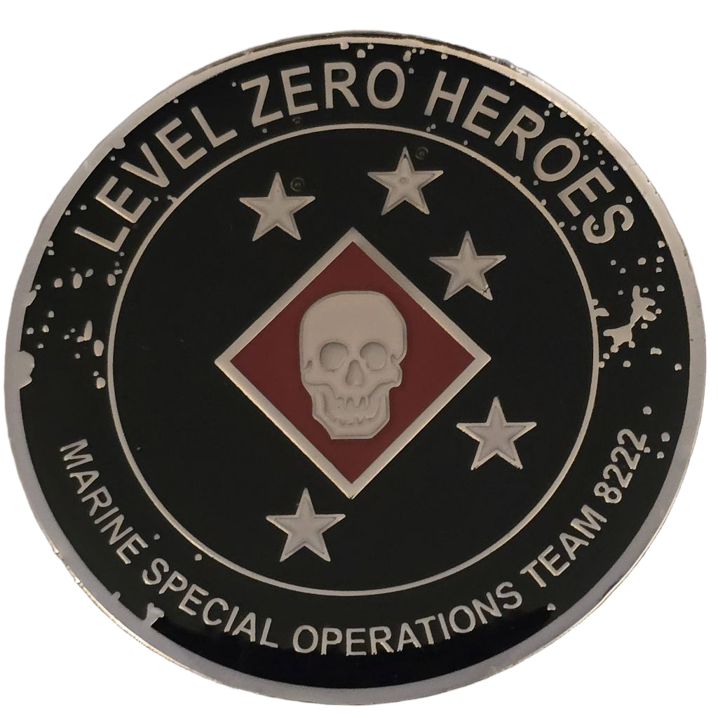 MARSOC Foundation & Level Zero Heroes Challenge Coin — back