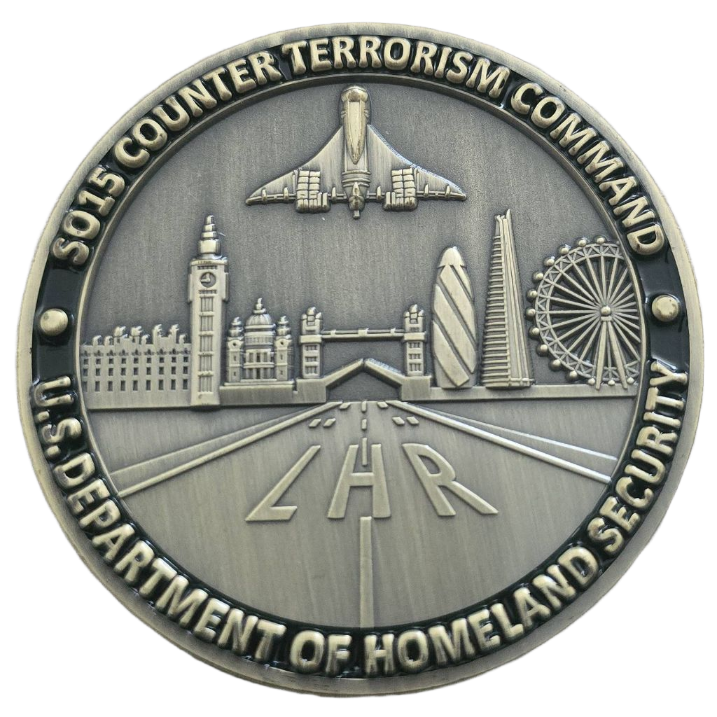 SO15 & DHS Challenge Coin — back