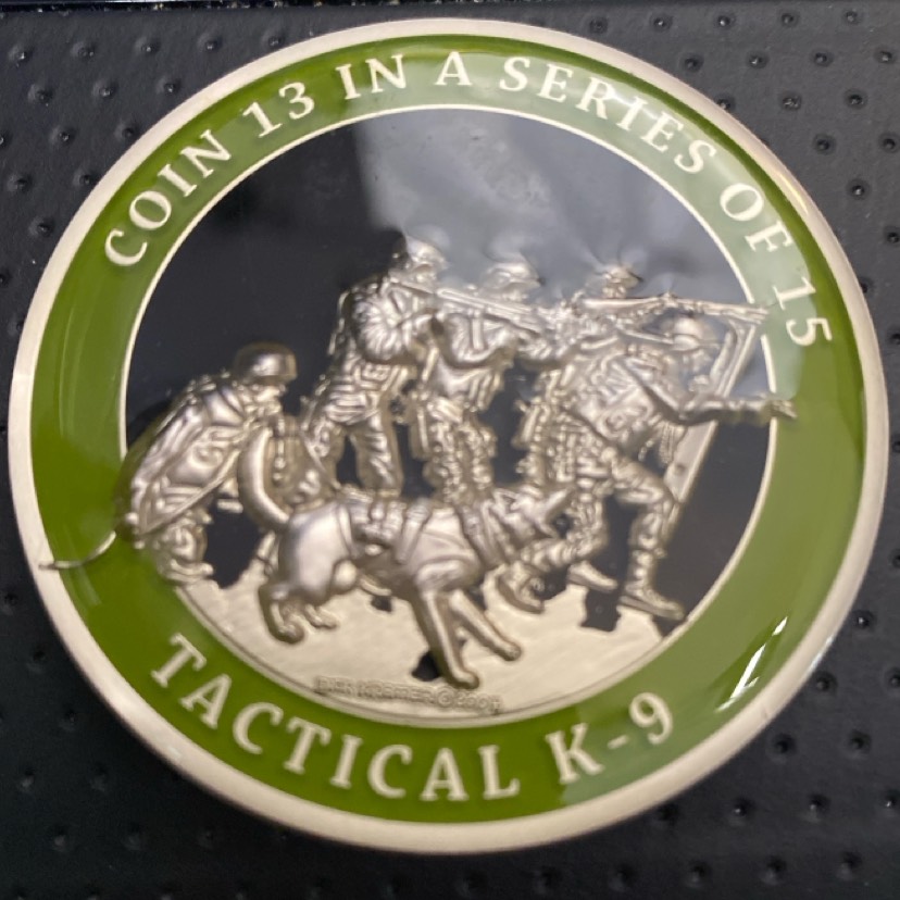 Tactical K9 Dick Kramer coin 13 in a series — front