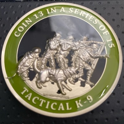 Tactical K9 Dick Kramer coin 13 in a series