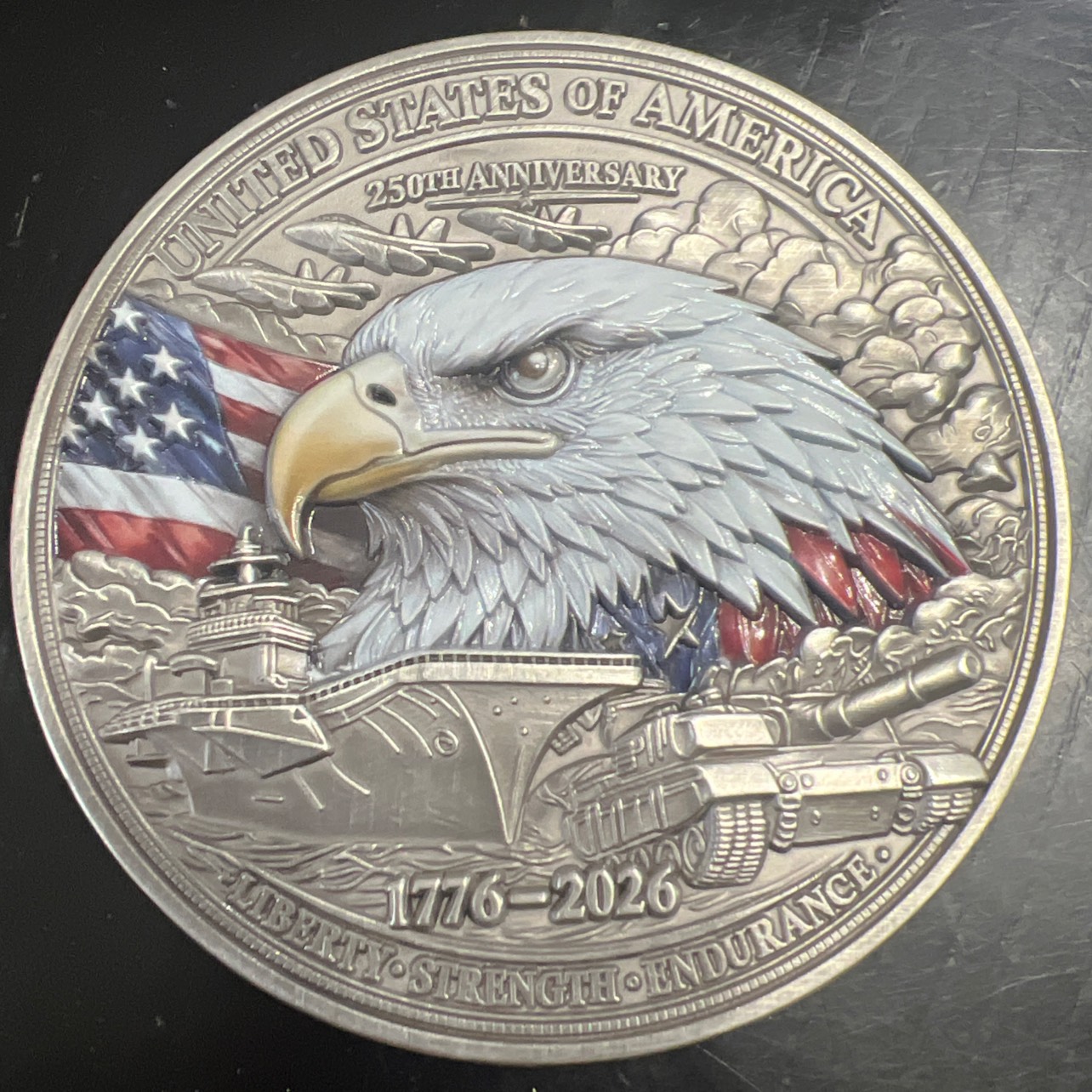 US 250 Anniversary Coin — back