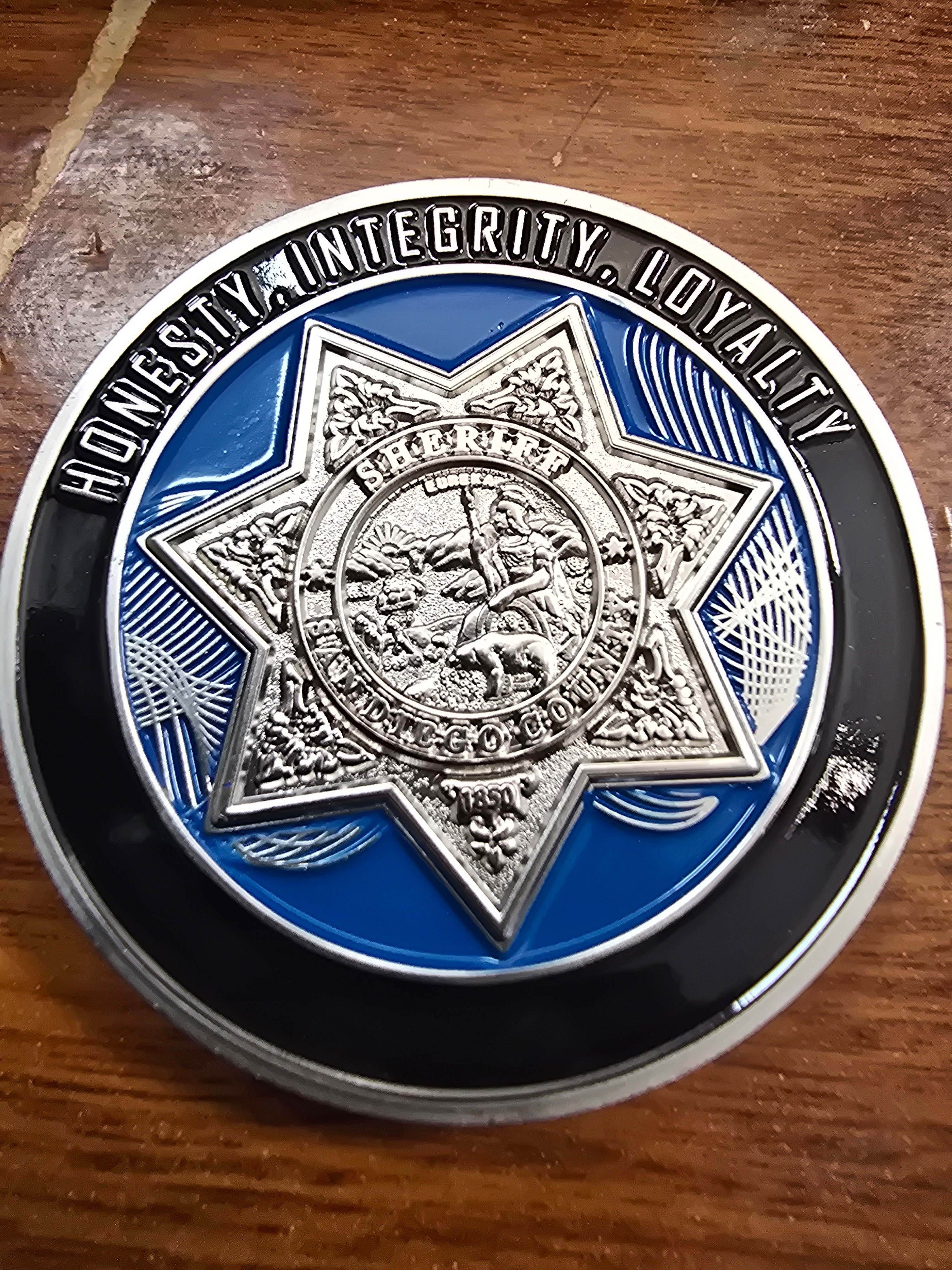 San Diego County sheriff Smart Coin® — front