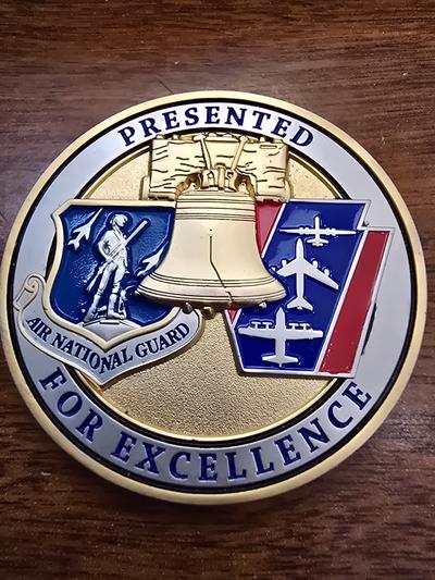 Pennsylvania Air national guard state command chief challenge coin