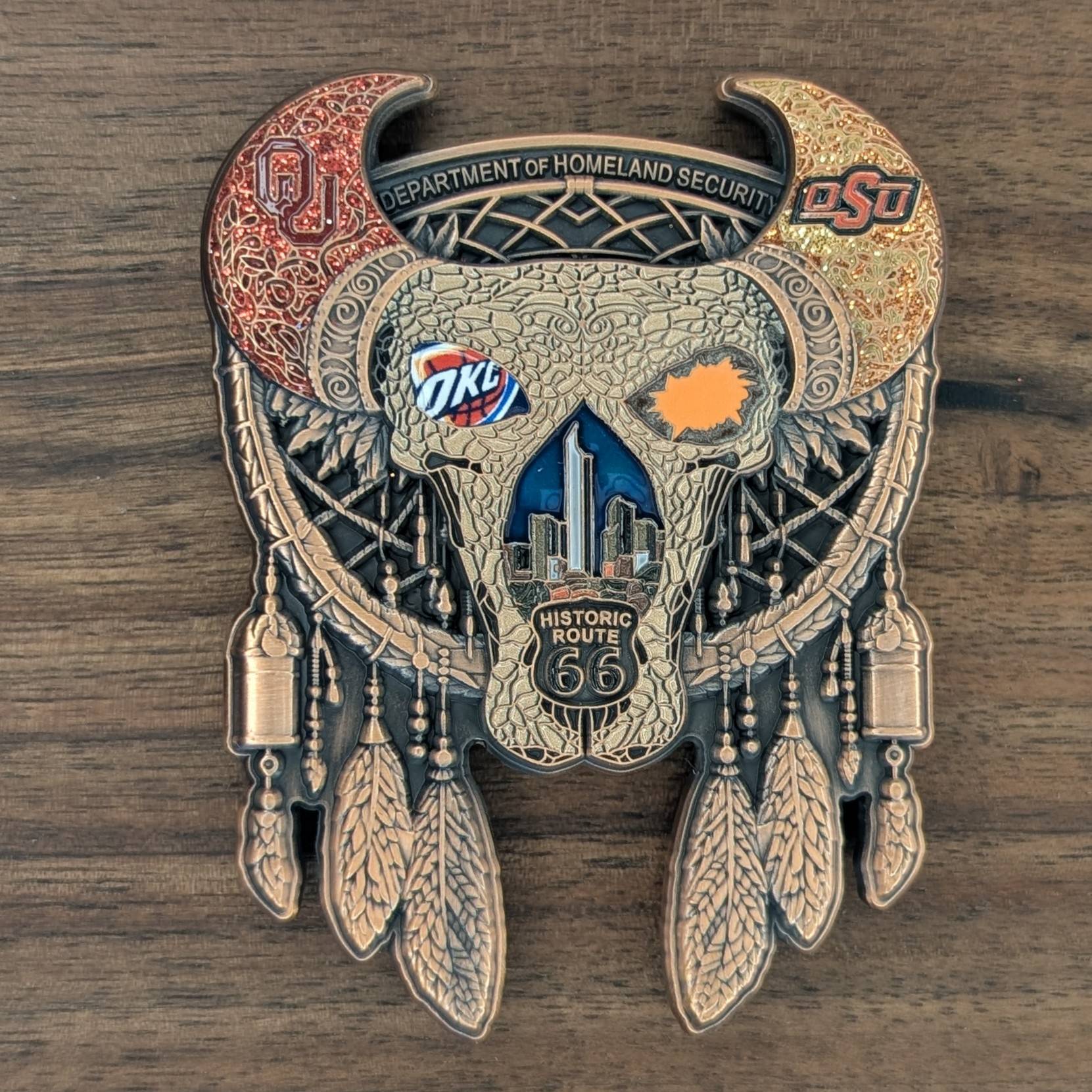 Oklahoma Explosive Detection K9 Unit Challenge Coin — front