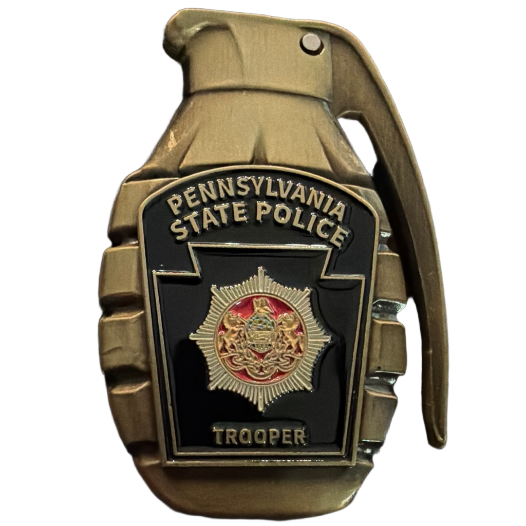 Pennsylvania State Police  Bronze Grenade — front