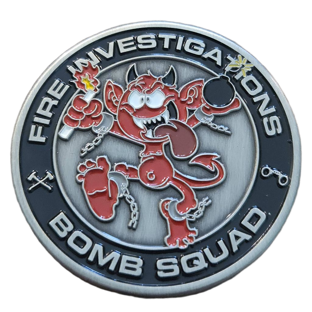 Montgomery County Fire & Explosive Investigations Coin — back