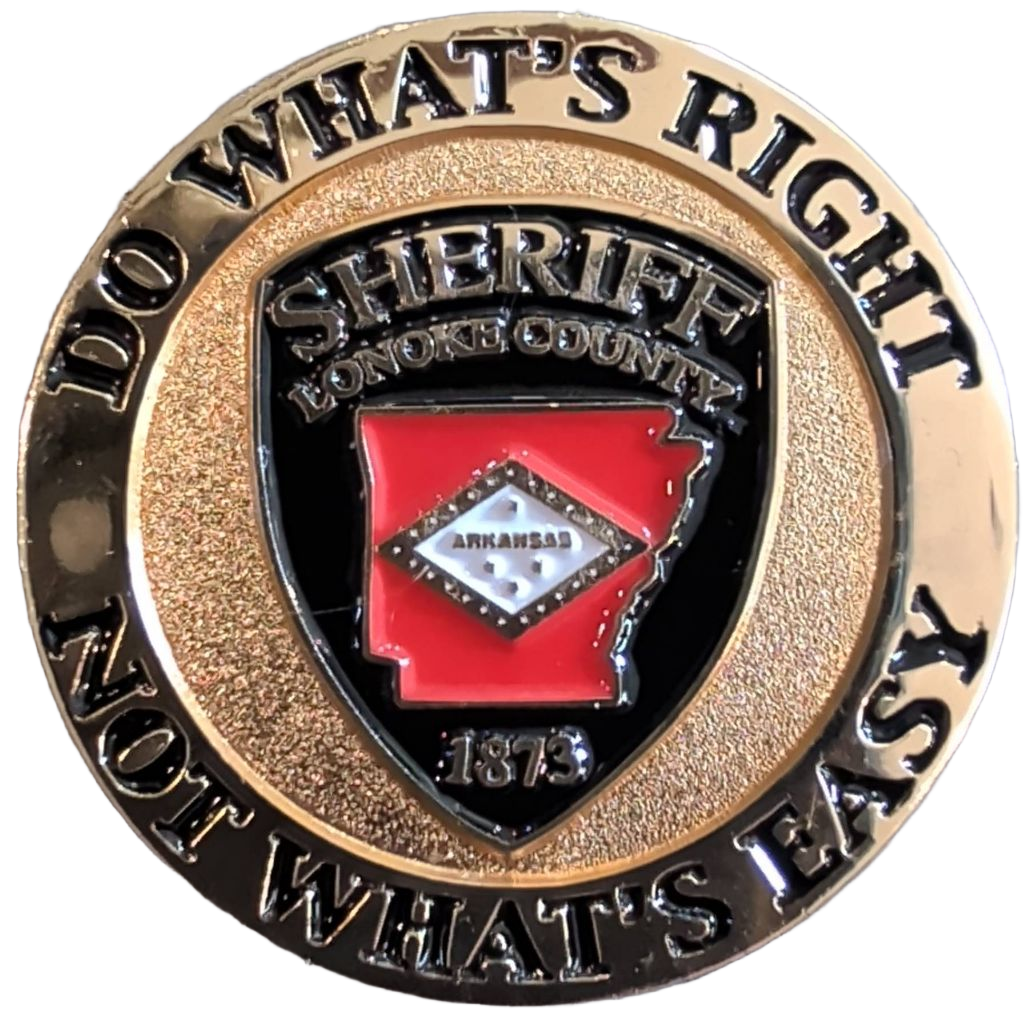 Lonoke County Sheriff Coin — back