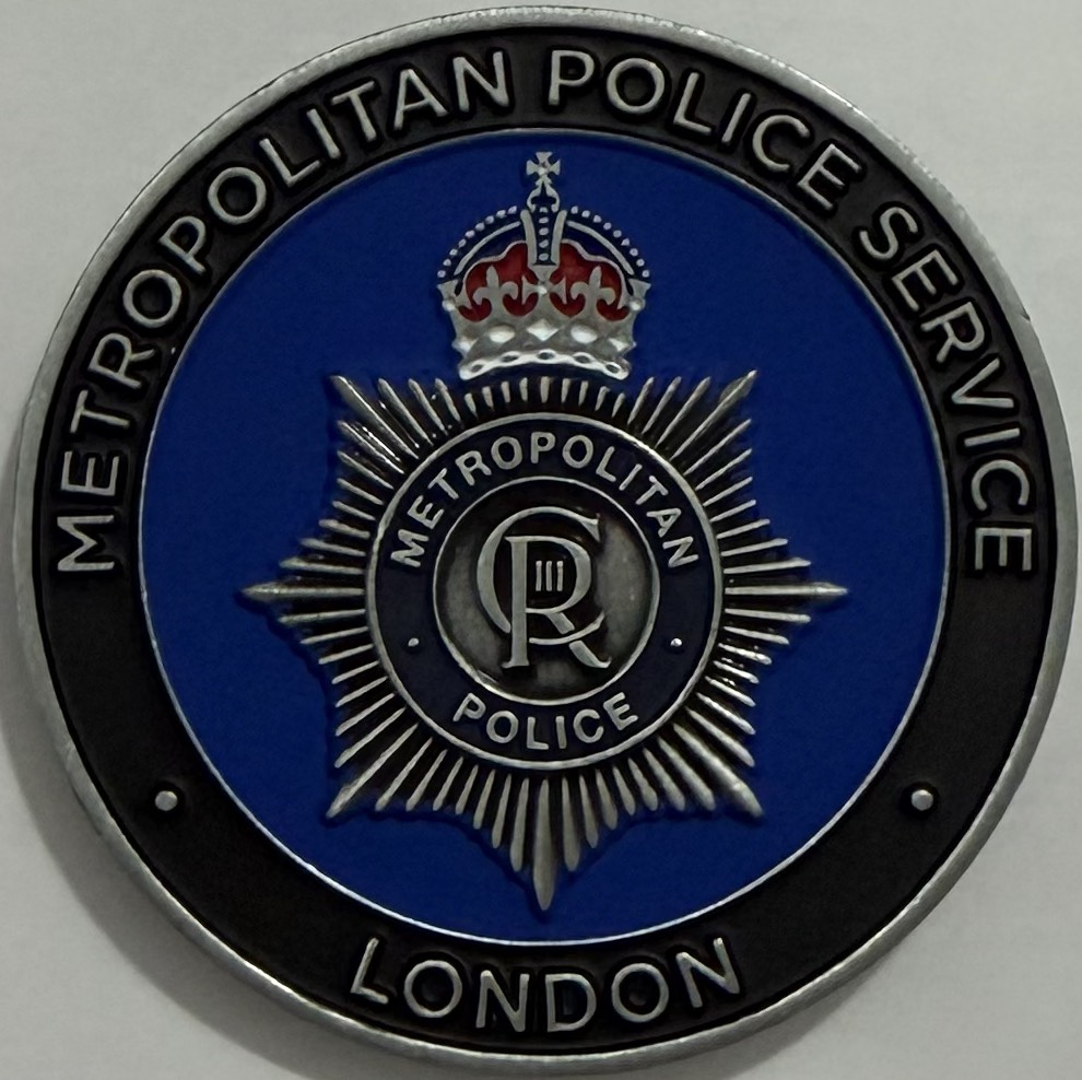 Metropolitan Police New Scotland Yard Challenge Coin — back