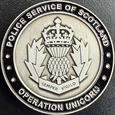 Police Scotland Operation Unicorn Challenge Coin